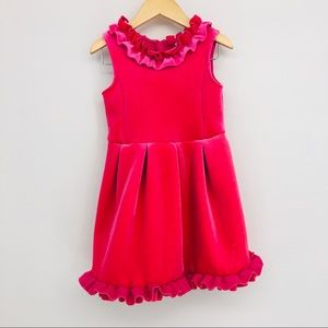 4T Genuine Kids Pink Velvet Special Occasion Dress